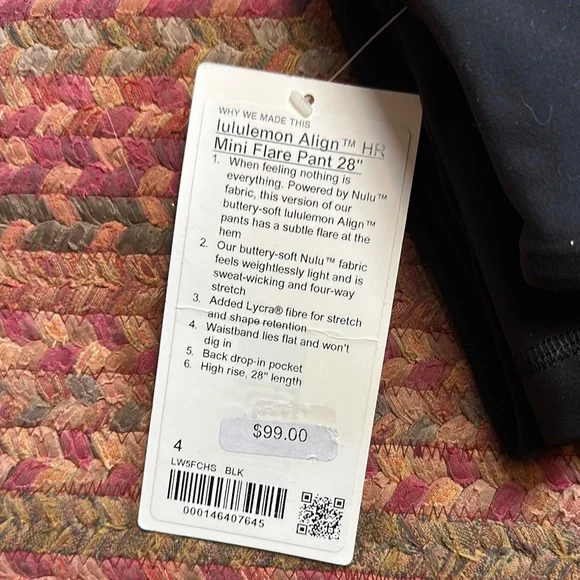 NWT ALIGN HIGH RISE MINI FLARE 28” PANTS